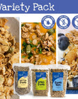 True North Granola  Granola Variety Pack  Maple Vanilla Granola Blues  Go Nuts Granola All Natural NonGMO 12 oz Pack of 3