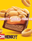 Oh Henry Peanuty Caramel Fudge Bar Full Size Individually Wrapped Candy Bars 15oz each Bulk 24 Pack