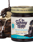 Sunday Night Sea Salt Chocolate Sauce  Luxurious Premium Quality Chocolate Ganache Premium AllNatural Dessert Topping Hot Fudge Sauce and Dipping Chocolate GlutenFree No Preservatives  10oz