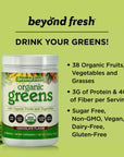 Beyond Fresh Organic Greens Organic Fruits and Vegetables Organic Super Foods USDA Organic Whole Foods Chocolate Flavor 1058 Ounce N12557