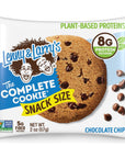 Lenny & Larry's The Complete Cookie Snack Size, Chocolate Chip, Soft Baked, 8g Plant Protein, Vegan, Non-GMO 2 Ounce Cookie (Pack of 12)