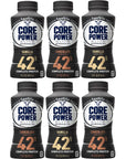 Fairlife Core Power Elite High Protein Shake Chocolate  Vanilla 14oz Bottles Pack of 6 with Bay Area Marketplace Napkins