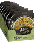 Reese Lentil Harvest Bowl  Chickpeas Brown Rice Spinach  High in Fiber  Protein Pack of 8