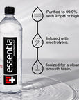 Essentia 1 Liter Bottled Water 999 Pure Infused with Electrolytes for a Smooth Taste pH 95 or Higher Ionized Alkaline Water