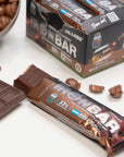 GLLABS Iron Bar AFA Chocolate  Energy Protein Bars High Protein Natural flavor and Gluten Free  12 Count  Especial soccer edition with Messi champion cup world