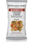 The Daily Crave Veggie Chips, Barbecue, 5.5oz (Pack Of 8) Veggie Crisps, Gluten-Free, Non-GMO, Kosher, Crunchy, Vegan