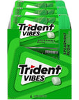 Trident Vibes Spearmint Rush Sugar Free Gum, 6 Bottles of 40 Pieces (240 Total Pieces)