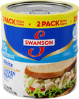 Swanson White Premium Chunk Canned Chicken Breast in Water Fully Cooked Chicken 125 OZ Can Pack of 2