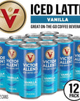 Victor Allen's Coffee Vanilla Latte Ready to Drink - 12 Pack - 8oz Cans