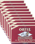 Ortiz Ventresca White Tuna Belly in Oil 395 oz Pack of 10  Superior Canned Tuna in Olive Oil  Ortiz Albacore Tuna in Olive Oil  10 pack 395oz112g each