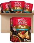 Town House Pita Crackers Oven Baked Crackers, Lunch Snacks, Party Snacks, Sea Salt (4 Boxes)