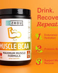 Zhou Nutrition Muscle BCAA Powder - 11.6 Ounce