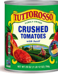 Tuttorosso Delicious Crushed Tomatoes with basil Canned Tomatoes 28oz