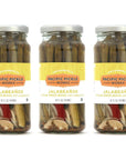 Jalabeaños  Pickled Green Beans with Jalapeño and Garlic  Spicy Dill Pickle Beans for Cocktails Snacking  nonGMO Kosher GlutenFree 16oz 3pack