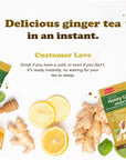 Pocas Honey Ginger Tea  Instant Tea Powder Packets with Green Tea Extract  Ginger Honey Crystals Tea NonGMOGluten FreeCaffeine Free Tea 20 Count