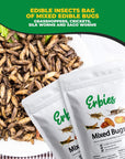 Erbies Edible Bug Mixed Trail Mix 15g Bag Seasoned and Crunchy Insects Crickets Grasshoppers Silkworm Pupae and Sago Worms Protein Packed Unique Snacks Fun Snacks Gift Idea 1Pack