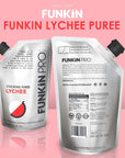 Funkin Lychee Puree  Real Fruit Simple Ingredient Natural Mixer for Cocktails Drinks Smoothies  Vegan NonGMO GlutenFree 22 lbs