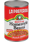 La Preferida Mexican Foods Homestyle Beans Frijoles Charros 15 OZ Pack of 3