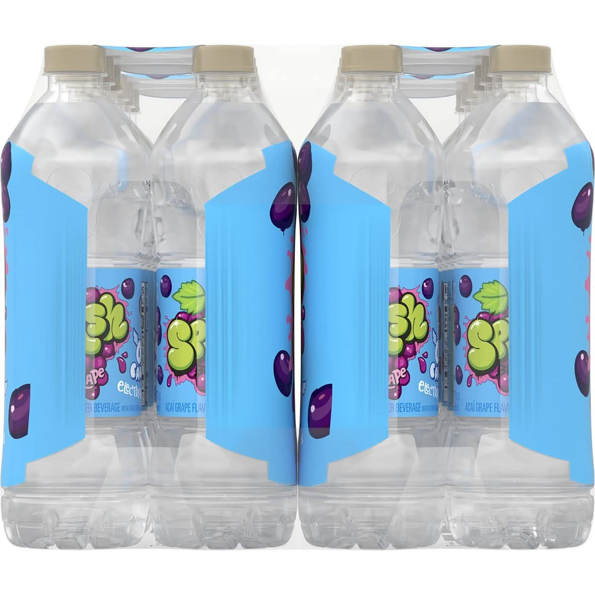 Splash Refresher Acai Grape Flavor Water Beverage 169 Fl Oz Plastic Bottles 24 Count