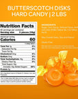 Butterscotch Hard Candy  Bulk Pack 2 Pounds About 180 Count  OldFashioned Delights