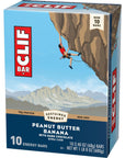 Clif Bar  Peanut Butter Banana with Dark Chocolate Flavor  Made with Organic Oats  10g Protein  NonGMO  Plant Based  Energy Bars  24 oz 10 Pack