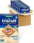 Triscuit Organic Original Whole Grain Wheat Crackers, Organic Crackers, Vegan Crackers, 6 - 7 oz Boxes