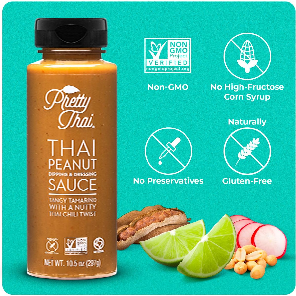 Pretty Thai Drunken Noodle Bundle 4 Pack  Thai Peanut Sauce Pat Thai Thai Chili Powder  Low Sodium Seasoning Salt Delicious Umami Meat Marinades Vegan Gluten Free  Non GMO  No Additives