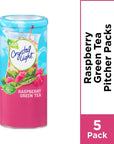 Crystal Light Green Tea Raspberry Drink Mix 20 Pitcher Packets 4 Canisters of 5