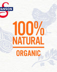 Swanson 100% Natural Organic Chicken Broth, 32 oz Carton (Pack of 12)