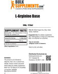 BULKSUPPLEMENTS.COM L-Arginine Powder - L-Arginine Base, Arginine 1000mg, Arginine Supplement - Nitric Oxide Powder, Nitrous Oxide Supplement - Gluten Free, 1000mg per Serving, 500g (1.1 lbs)