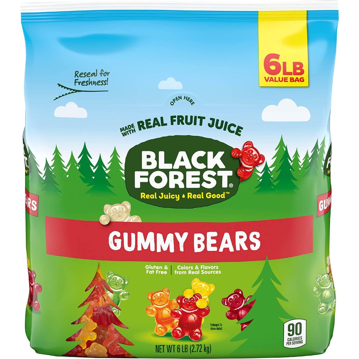 Black Forest Gummy Bears Candy, 6 Pound Bulk Bag