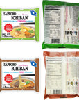 Instant Ramen Noodles Bundle Includes Authentic Japanese Sapporo Ichiban Ramen Variety with 6 Flavors Enjoy Quick  Easy Instant Noodle Meals Comes with 12 Pack Kaerusan Premium Wooden Chopsticks