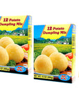 Dr Willi Knoll 12 Halb And Halb Knoedel German Dumpling Mix 10 ounce Pack of 2 with Bamboo Serving Tong Easy to Prepare and Delicious Potato Dumpling Mix