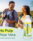 Aloe Vera Juice NoPulp Organic Aloe Vera Drink Healthy Juice with Aloe Powder and Lemon Juice 5 Calories Low Sugar No Artificial Ingredients 169 oz 12 Pack Lemonade  Aloevine Organics