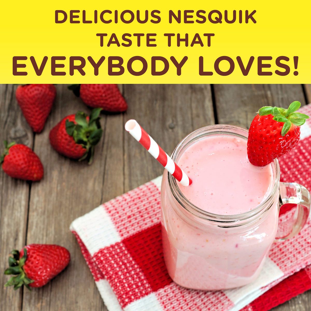 NESQUIK Strawberry Powder 6x938oz Canisters