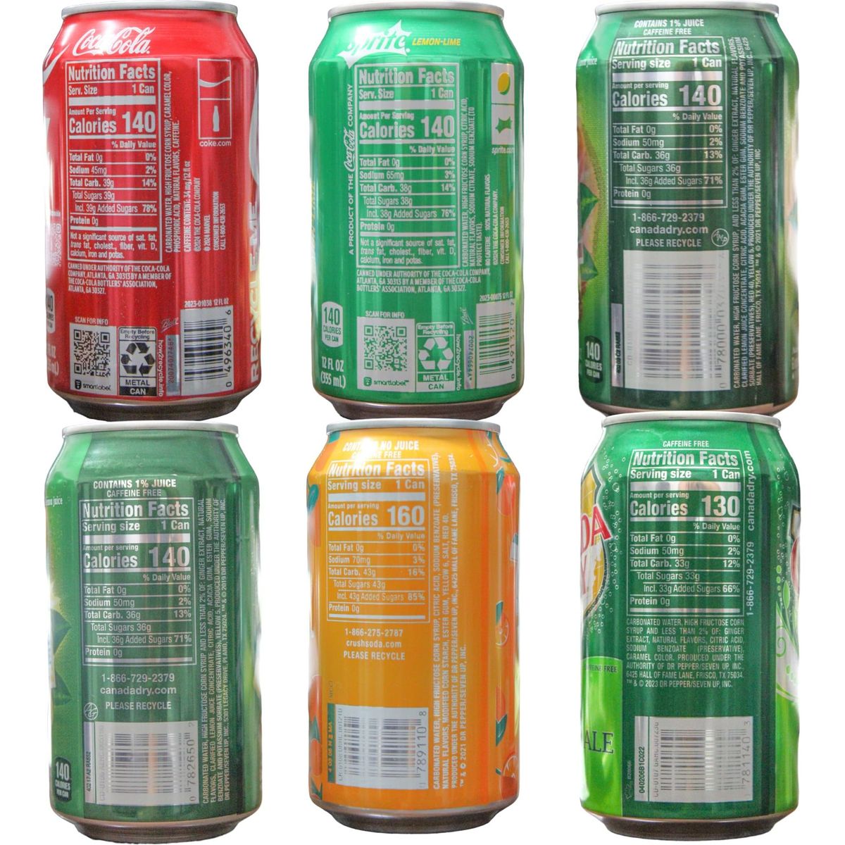 Coca Cola Soda Variety Pack  6 Flavor  12 FL oz Cans 18 Pack Bundle with Sophley Straws