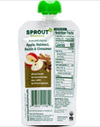 Sprout Organic Baby Food, Stage 2 Pouches, Apple Oatmeal Raisin with Cinnamon, 3.5 Oz Purees (Pack of 12)