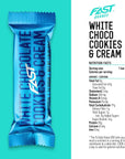 FAST BRANDS White Chocolate Cookies & Cream, 20 Gram Protein Bars (Pack of 12)