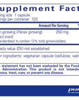 Pure Encapsulations Panax Ginseng | Hypoallergenic Supplement Helps The Body Adapt to Occasional Physical Stress* | 120 Capsules