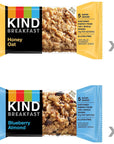 KIND Breakfast Bars Variety Pack, Blueberry Almond & Honey Oat, 1.76 oz, 12 Count