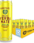 Guayaki Yerba Mate, Sparkling Clean Energy Drink - 12oz Cans (Pack of 12)