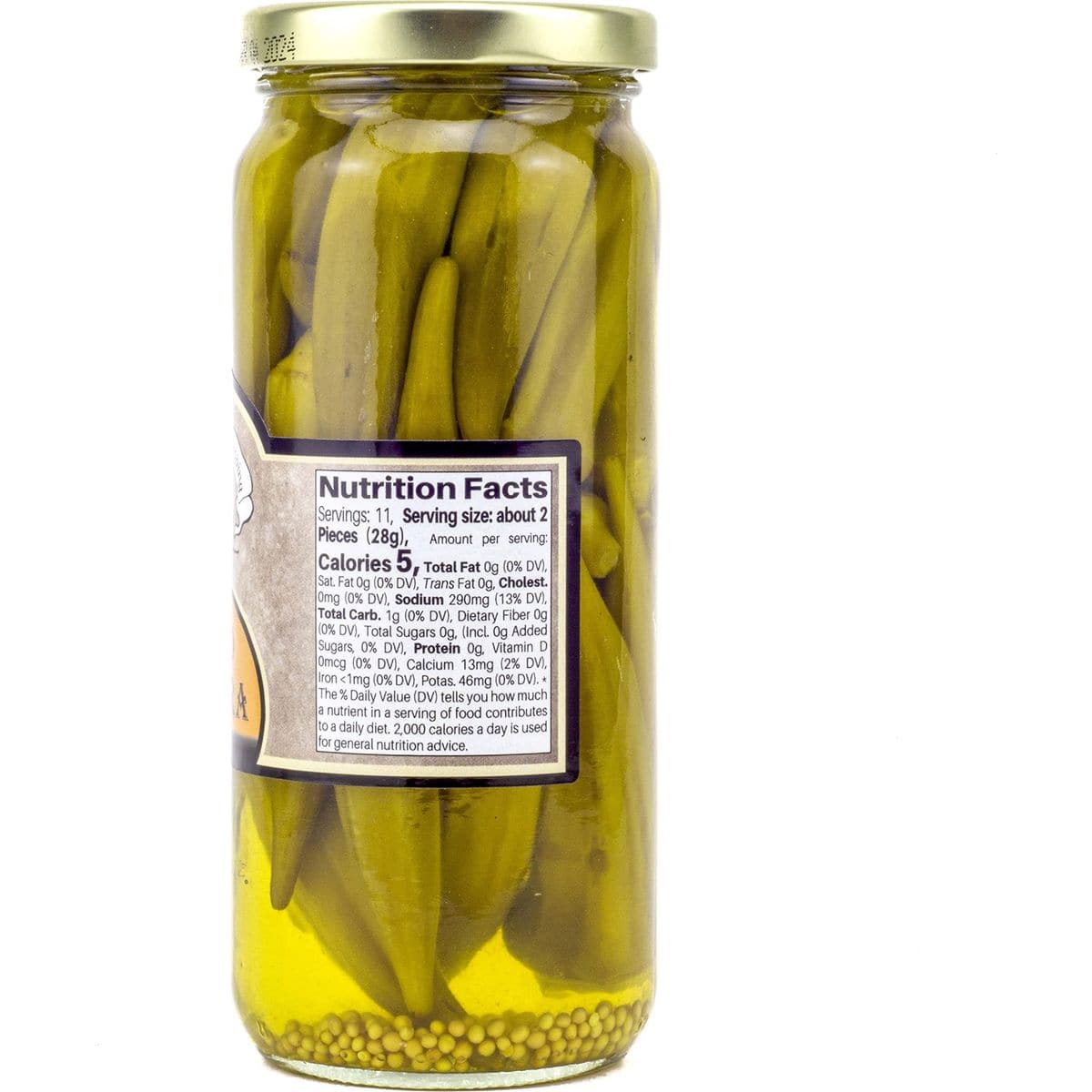 Amish Wedding Hot and Mild Pickled Okra Variety Pack 32 Ounces Pack of 2