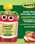 Motts No Sugar Added Applesauce 32 oz clear pouches 4 count