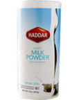 Haddar Kosher Dairy Milk Powder 10oz Resealable Canister NonFat Dry Milk Powder Cholov Yisroel