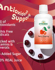 Dynamic Health Organic Tart Cherry Juice Unsweetened 100 Juice Concentrate Antioxidants Supplement No Sweeteners or Additives Vegan Gluten Free BPA Free 32 oz