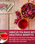 FreshDrinkUS Premium 140 Hibiscus Flowers Tea Bags 100 Natural Pure from Hibiscus Flowers Loose Flower Hibiscus Herbal Tea Hibiscus Flower Tea No Sugar No Caffeine No Gluten Vegan