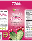 Maxx Herb Organic Nopal Cactus Juice Prickly Pear Juice  Antioxidant Superfruit for Healthy Digestion  Joint Support and NonGMO  2 Bottles 32 Oz Each 64 Servings