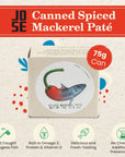 Canned Spiced Mackerel Paté by Jose Gourmet Wild Caught Portuguese Mackerel Canned Fish Paté  Omega 3 Fair Trade  75g Can