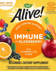 Nature's Way Alive! Immune Gummies with Elderberry, Immune Support*, 90 Gummies