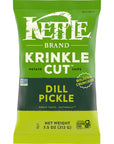 Kettle Brand Potato Chips Krinkle Cut Dill Pickle, 7.5 Oz